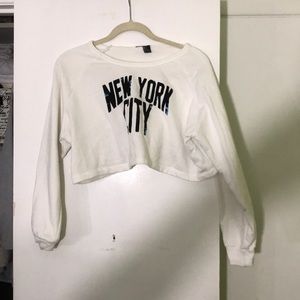 Cropped NYC sweater